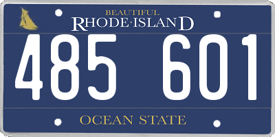 RI license plate 485601
