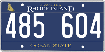 RI license plate 485604