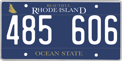 RI license plate 485606