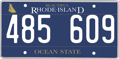 RI license plate 485609