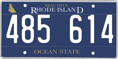 RI license plate 485614