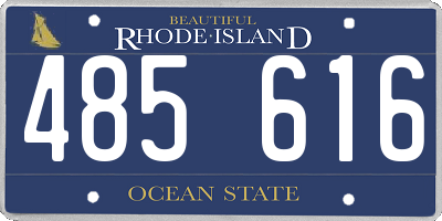 RI license plate 485616