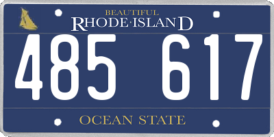 RI license plate 485617