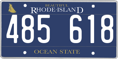 RI license plate 485618