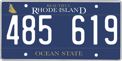 RI license plate 485619