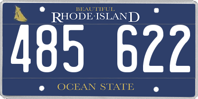 RI license plate 485622