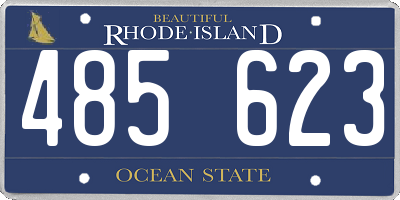 RI license plate 485623