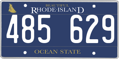 RI license plate 485629
