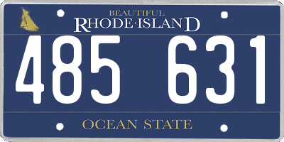 RI license plate 485631
