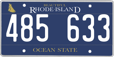 RI license plate 485633