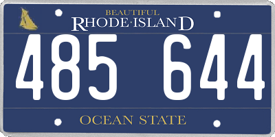 RI license plate 485644