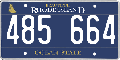 RI license plate 485664