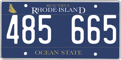 RI license plate 485665