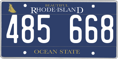 RI license plate 485668