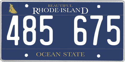 RI license plate 485675