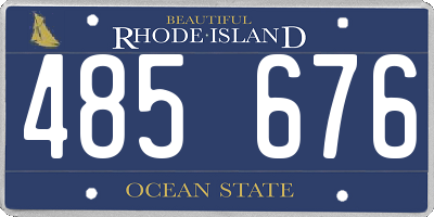 RI license plate 485676