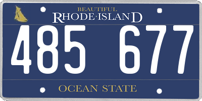 RI license plate 485677