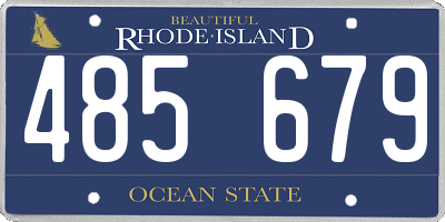 RI license plate 485679