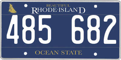 RI license plate 485682