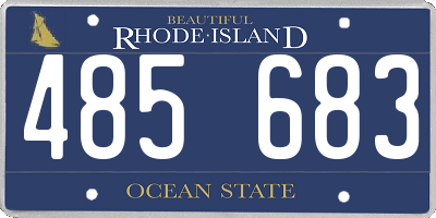 RI license plate 485683