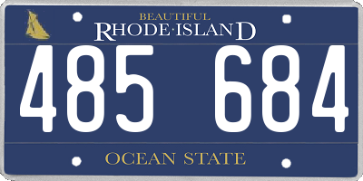 RI license plate 485684