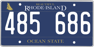 RI license plate 485686