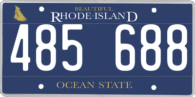 RI license plate 485688