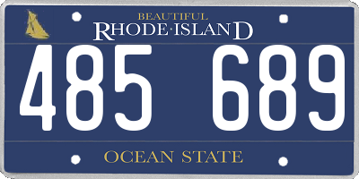 RI license plate 485689
