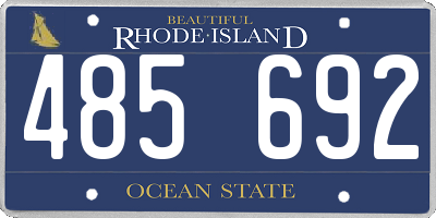 RI license plate 485692
