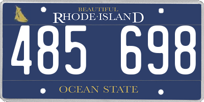 RI license plate 485698