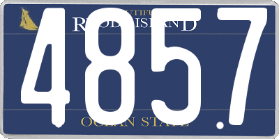 RI license plate 4857