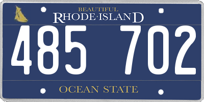 RI license plate 485702