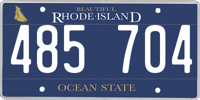 RI license plate 485704