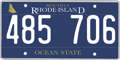RI license plate 485706
