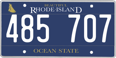 RI license plate 485707