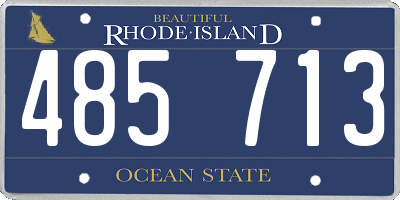 RI license plate 485713