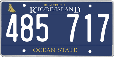 RI license plate 485717