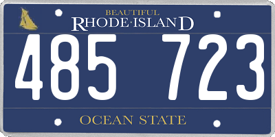 RI license plate 485723