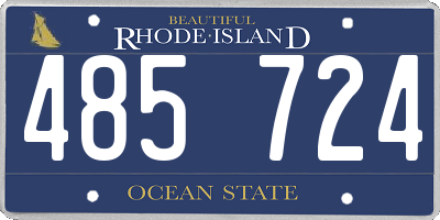 RI license plate 485724