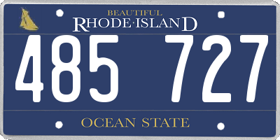 RI license plate 485727