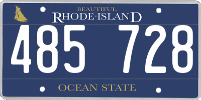 RI license plate 485728