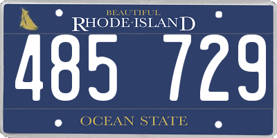 RI license plate 485729