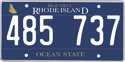 RI license plate 485737
