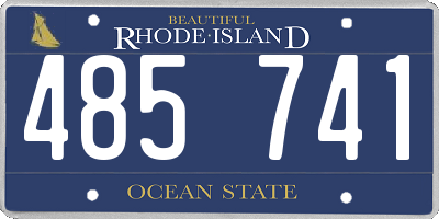 RI license plate 485741