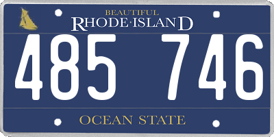 RI license plate 485746