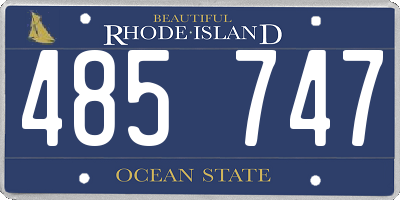 RI license plate 485747