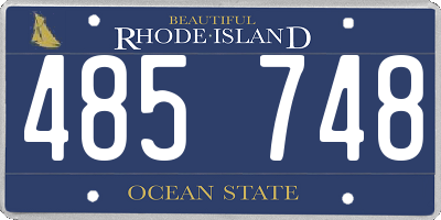 RI license plate 485748