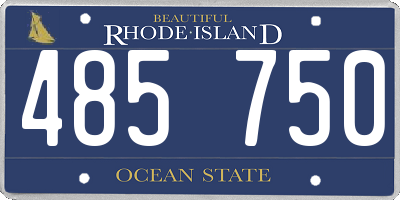 RI license plate 485750