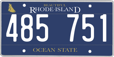 RI license plate 485751
