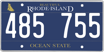 RI license plate 485755